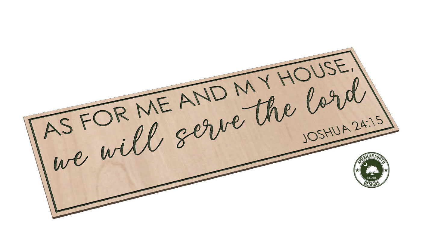 As For Me and My House We Will Serve The Lord - SVG - Digital Download