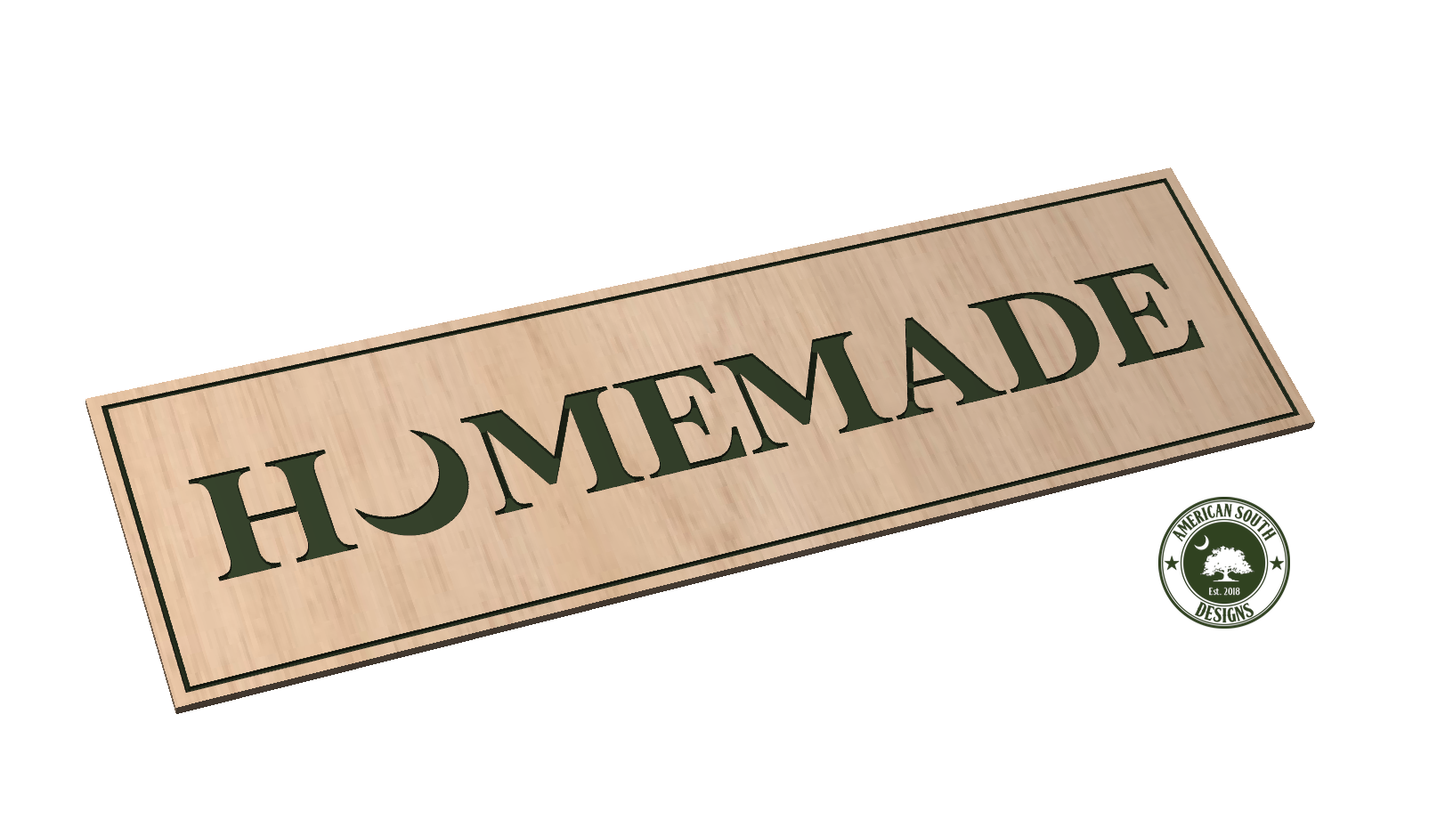 Homemade with SC Crescent Moon - SVG - Digital Download