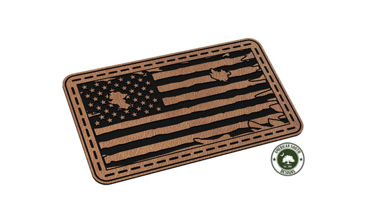 Tattered Flag Patch - Stitching - SVG - Digital Download