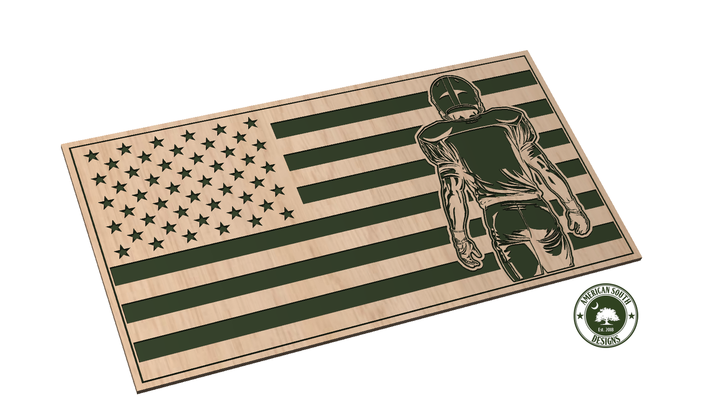 American Flag - Football Player - SVG - Digital Download