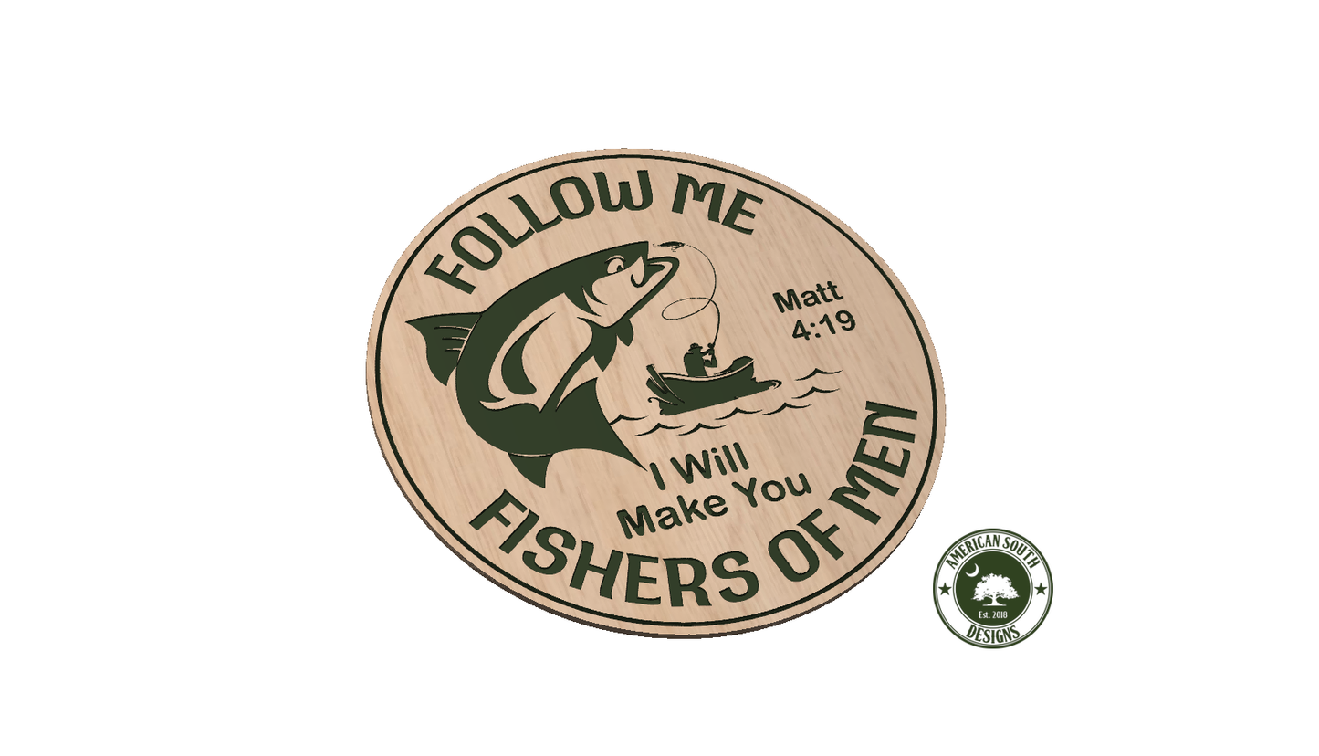 Fishers of Men - Matthew 4:19 - SVG - Digital Download